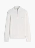 White Tommy Flag Lightweight Slim Quarter-Zip Jumper  Men