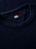 Blue Washed Ottoman Waffle Knit T-Shirt  Men