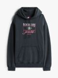 Black Crest Flag Hoodie  Women