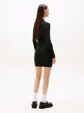 Black Tommy Badge Slim Midi Jumper Dress  Women