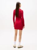 Red Tommy Badge Slim Midi Jumper Dress  Women