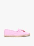Pink Logo Embroidery Canvas Espadrilles  Women
