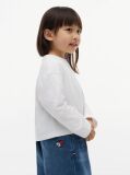 White Heart Logo Slim Long Sleeve T-Shirt  Girls