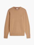 Brown Cotton Cashmere Crew Neck Jumper  Men
