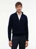 Blue Cotton Cashmere Zip-Thru Cardigan  Men