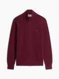 Red Cotton Cashmere Zip-Thru Cardigan  Men