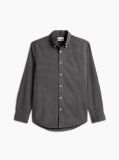 Grey Regular Fit Flex Gingham Shirt  Men