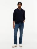 Blue Cable Knit Collared Cardigan  Men