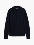 Blue Cable Knit Collared Cardigan  Men