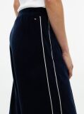 Blue Velour Mid Rise Relaxed Straight Joggers  Women