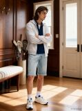 Grey Regular Hoody Zip Thru  Men