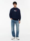 Blue Repeat Crest Logo Relaxed Sweatshirt  Men