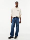 Beige Logo Relaxed Crew Neck Sweatshirt  Men