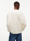 Beige Logo Relaxed Crew Neck Sweatshirt  Men
