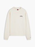 Beige Logo Relaxed Crew Neck Sweatshirt  Men