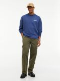 Blue Logo Relaxed Crew Neck Sweatshirt  Men