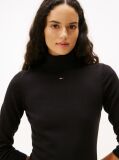 Black Slim Midi Turtleneck Jumper Dress  Women