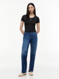 Black Slim Henley T-Shirt  Women