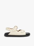 Beige TH Monogram Leather Cleat Sandals  Women
