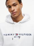 White Tommy Logo Hoody  Men