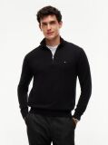 Black Zip-Neck Jumper  Men