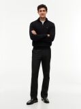 Black Zip-Neck Jumper  Men