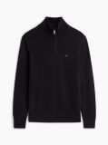 Black Zip-Neck Jumper  Men