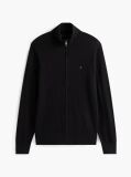Black Cotton Cashmere Zip-Thru Cardigan  Men