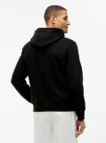 Black Drawstring Fleece Hoody  Men