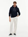 Blue Drawstring Fleece Hoody  Men