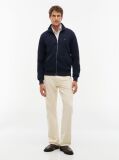 Blue Terry Zip-Thru Sweatshirt  Men