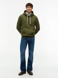 Green Flag Embroidery Fleece Hoody  Men