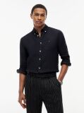 Black Regular Fit Washed Pure Linen Shirt  Men