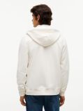 Beige Flag Embroidery Fleece Zip-Thru Hoody  Men