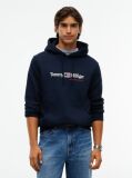 Blue Logo Fleece Drawstring Hoody  Men