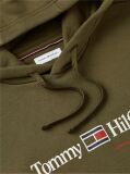 Green Logo Fleece Drawstring Hoody  Men