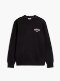 Black 1985 Logo Terry Crew Neck Sweatshirt  Men
