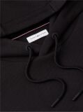 Black Varsity Logo Contrast Stripe Hoody  Men