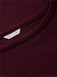 Red Slim Boat Neck Three-Quarter Sleeve T-Shirt  Women