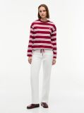 Multi Rugby Stripe Drawstring Long Sleeve T-Shirt  Women