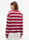 Multi Rugby Stripe Drawstring Long Sleeve T-Shirt  Women