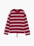 Multi Rugby Stripe Drawstring Long Sleeve T-Shirt  Women