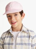 Pink Kids' TH Monogram Linen Baseball Cap  Kids Unisex