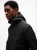 Black Logo Patch Hooded Jacket  Men