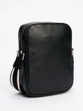 Black City Contrast Strap Reporter Bag  Men