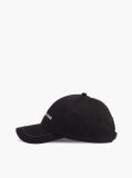 Black Six-Panel Logo Embroidery Baseball Cap  Men