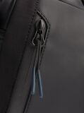 Black Rubberised Logo Reporter Bag  Men