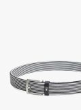 Blue Square Buckle Textured Belt  Men