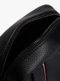 Black Metal Logo Crossbody Reporter Bag  Men