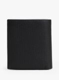 Black Hilfiger Flag Leather Trifold Wallet  Men